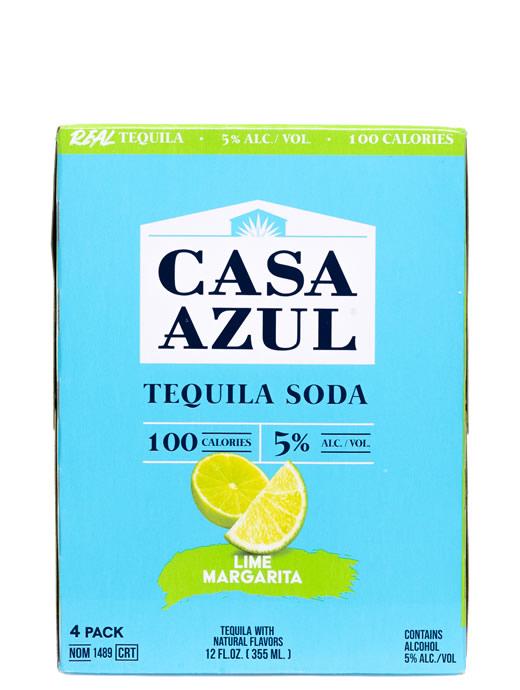 Casa Azul Lime Margarita Tequila Soda 4pk Cans