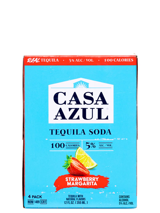 Casa Azul Strawberry Margarita Tequila Soda 4pk Cans