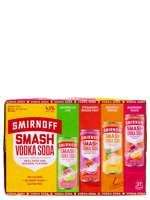 Smirnoff Smash Vodka Soda Variety 8pk Cans