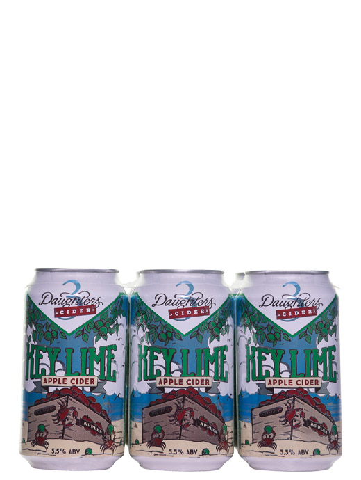 3 Daughters Key Lime Apple Cider 6pk Cans