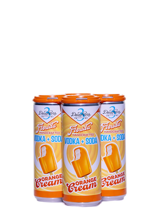 3 Daughters American Handcrafted Orange Creamsicle Vodka + Soda 4pk Cans