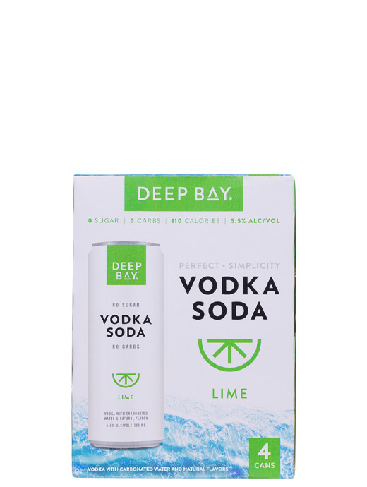 Deep Bay Vodka Soda Lime 4pk Cans