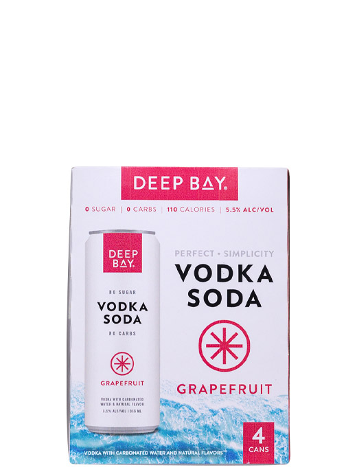 Deep Bay Vodka Soda Grapefruit 4pk Cans