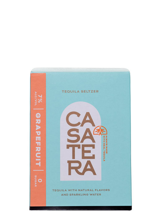 Casatera Tequila Seltzer Grapefruit 4pk Cans