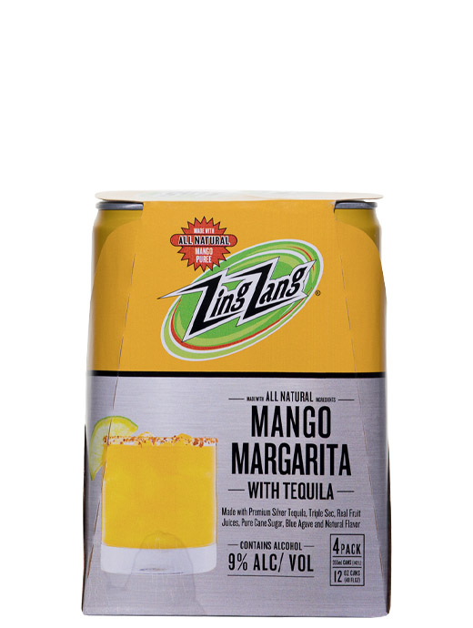 Zing Zang Ready To Drink Mango Margarita 4pk Cans