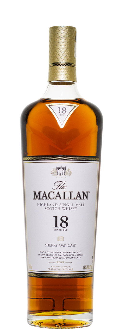 The Macallan 18yr Sherry Oak Cask Single Malt Scotch