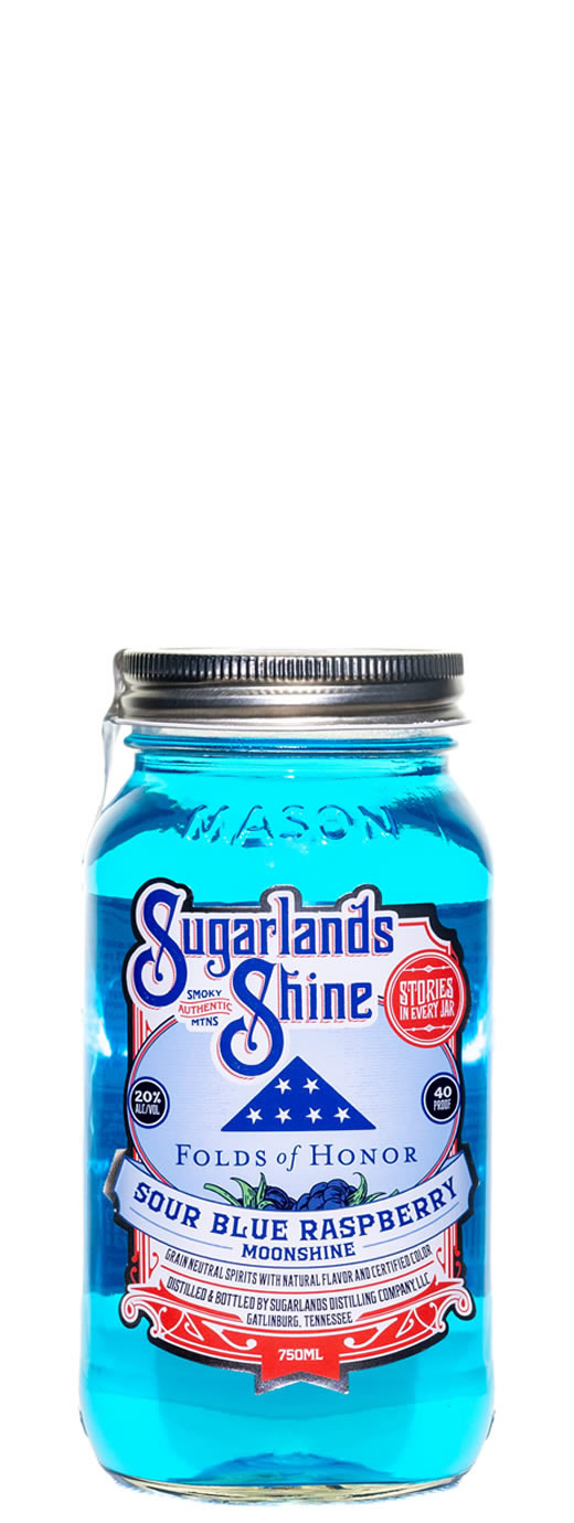 Sugarlands Shine Folds of Honor Sour Blue Raspberry Moonshine