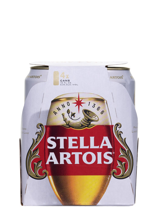Stella Artois 4pk Cans
