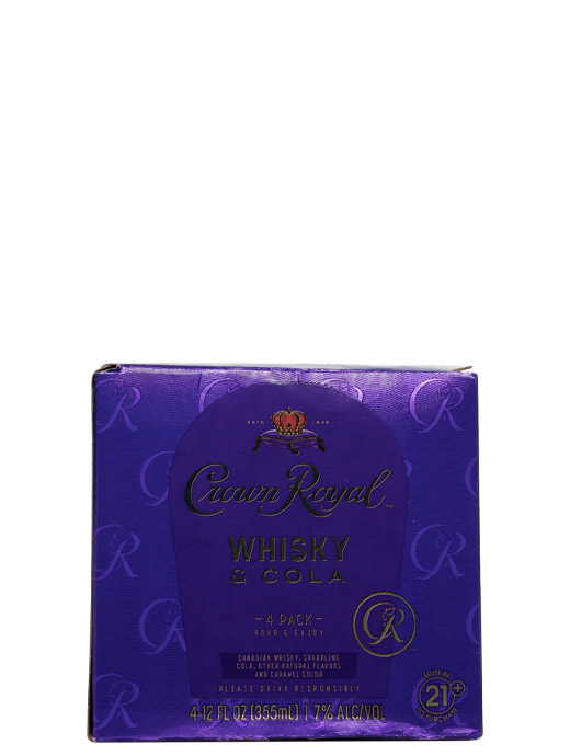 Crown Royal Whisky & Cola Cocktail 4pk Cans