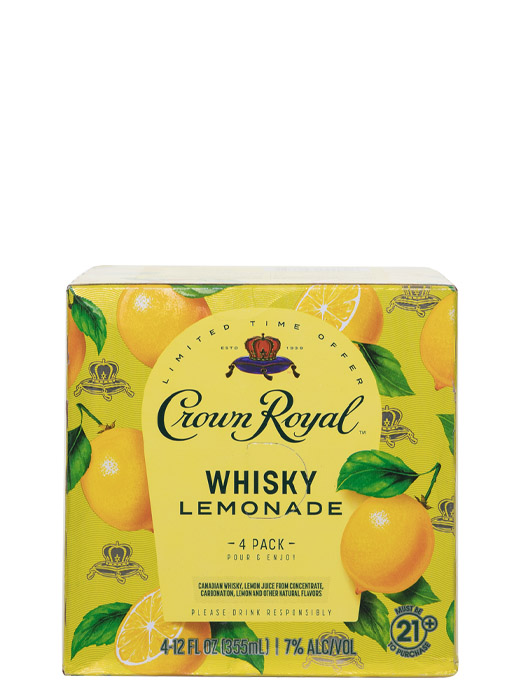 Crown Royal Whisky Lemonade Cocktail 4pk Cans