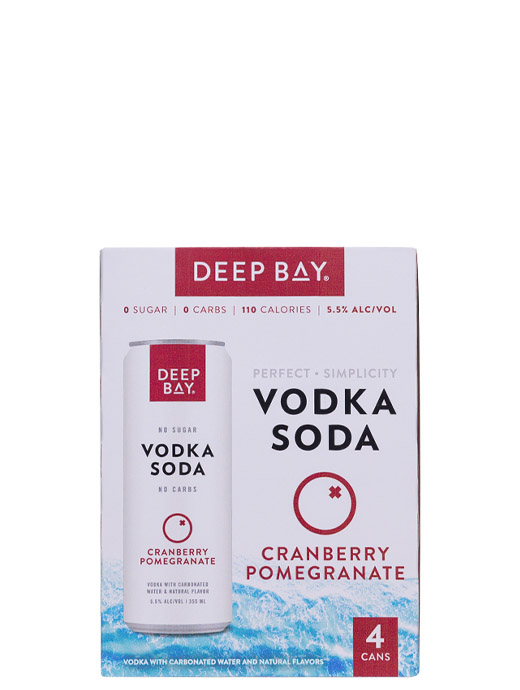 Deep Bay Vodka Soda Cranberry/Pomegranate 4pk Cans