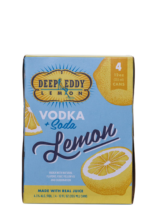 Deep Eddy Vodka + Soda Lemon 4pk Cans