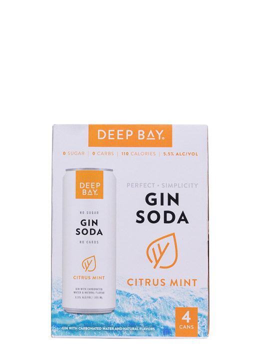 Deep Bay Gin Soda Citrus Mint 4pk Cans