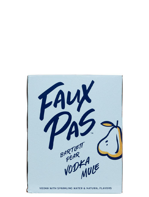 Faux Pas Bartlett Pear Vodka Mule 4pk Cans