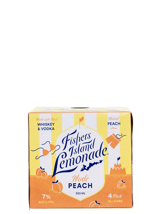 Fishers Island Lemonade Nude Peach 4pk Cans