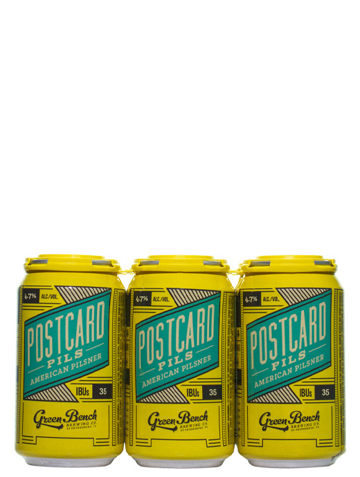 Green Bench Postcard Pils 6pk Cans