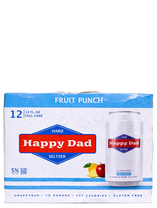 Happy Dad Hard Seltzer Fruit Punch 12pk