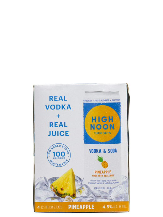 High Noon Sun Sips Pineapple Vodka & Soda 4pk Cans