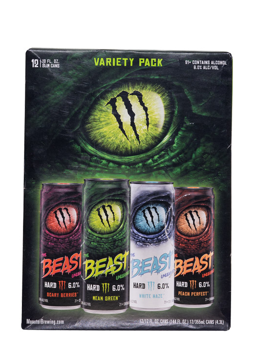 Monster The Beast Unleashed Hard Seltzer Variety Pack 12pk Cans