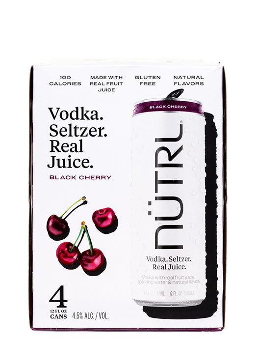 Nutrl Hard Seltzer Black Cherry 4pk Cans