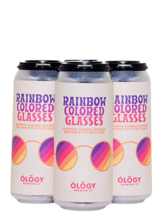 Ology Rainbow Colored Glasses Tart Wheat Ale 4pk 16oz Cans
