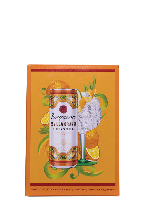 Tanqueray Sevilla Orange Gin & Soda 4pk Cans