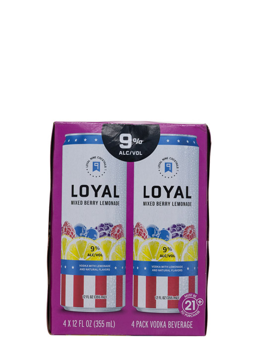 Loyal 9 Mixed Berry Lemonade 4pk Cans