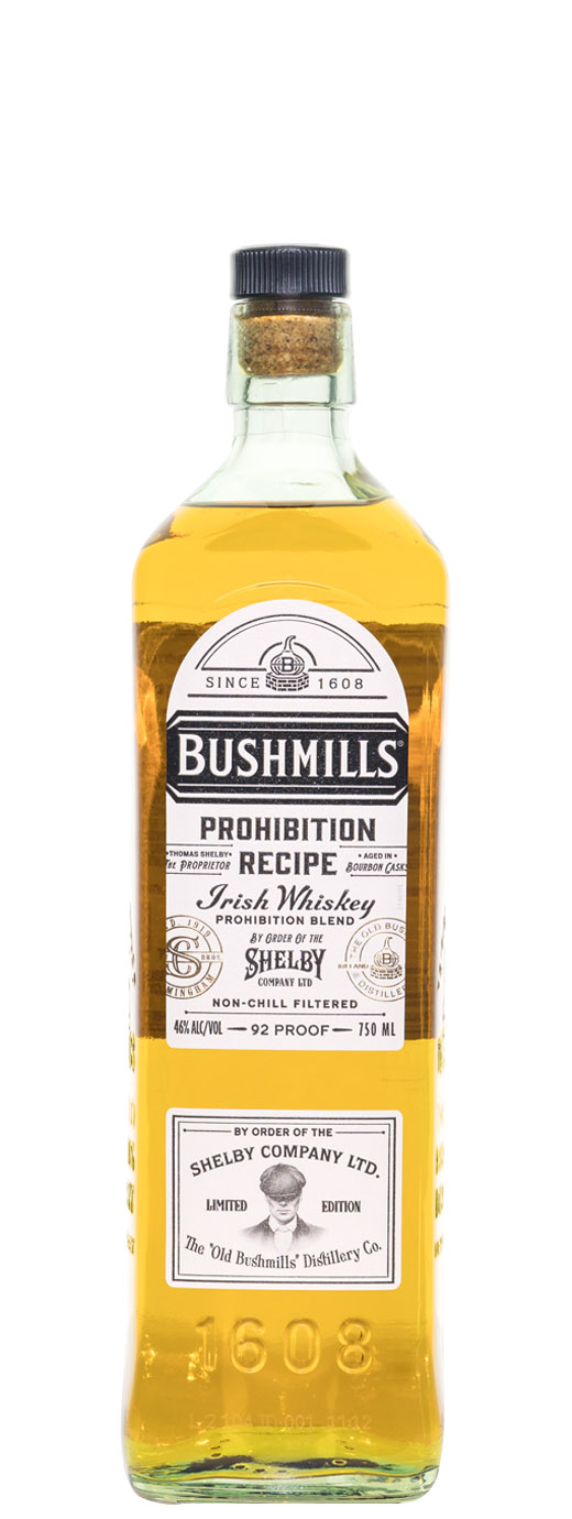 Bushmills Prohibition Recipe By Order of the Shelby Company Ltd Irish Whiskey