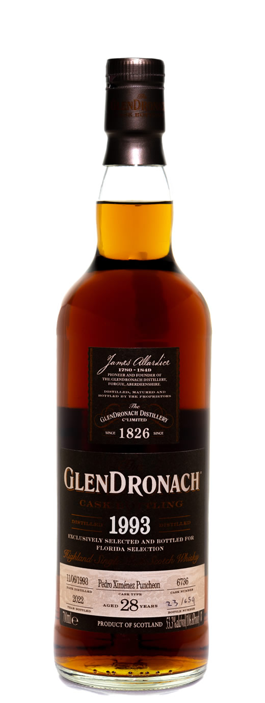 The GlenDronach 28yr Pedro Ximenez Sherry Puncheon Single Cask #6736 Single Malt Scotch