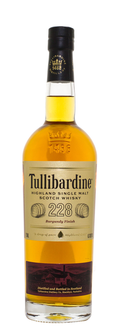 Scotch International Whisky B 21 Fine Wine Spirits Florida Tullibardine 228 Burgundy Finish Single Malt Scotch