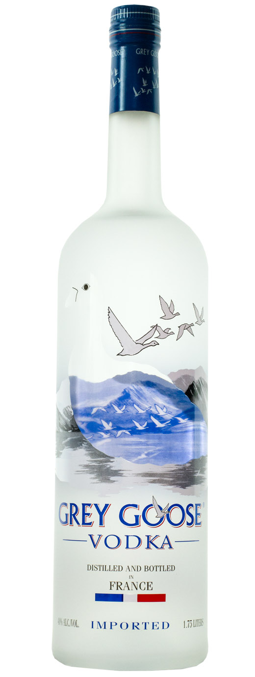 Grey Goose Vodka - large empty liquor bottle w/ cork, 1.75L, Imported frm  France