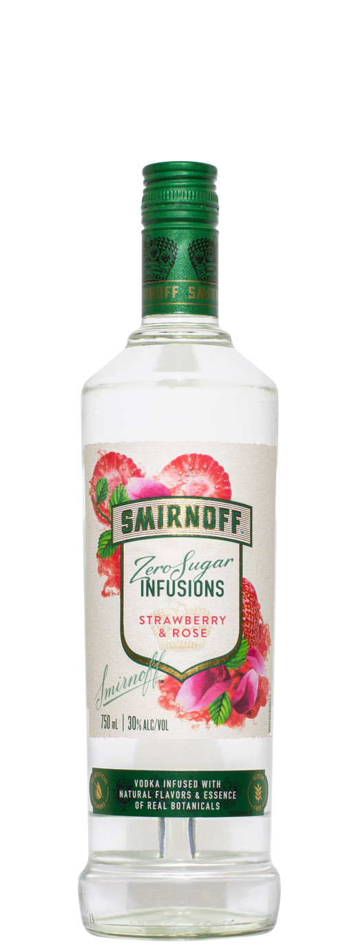 Smirnoff Zero Sugar Infusions Strawberry & Rose