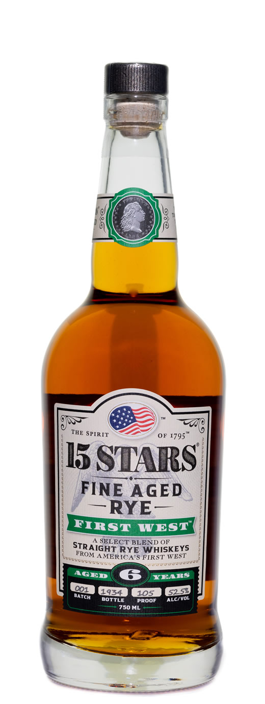 15 Stars First West Straight Rye Kentucky Bourbon Whiskey