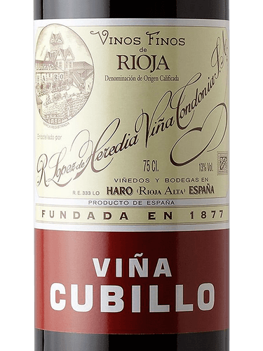 2017 Lopez de Heredia Vina Cubillo Tinto Crianza