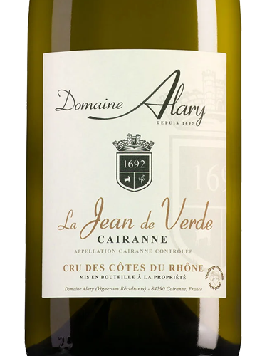 2022 Domaine Alary Cairanne la Jean de Verde Blanc