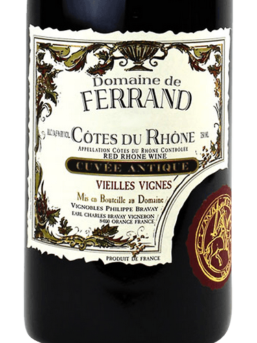 2023 Domaine Ferrand Cotes du Rhone Cuvee Antique Vielles Vignes