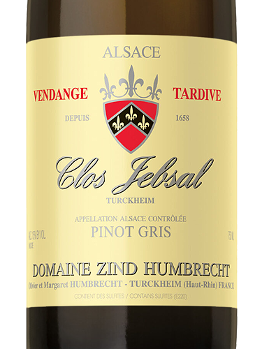 2022 Zind-Humbrecht Pinot Gris Clos Jebsal Vendange Tardive