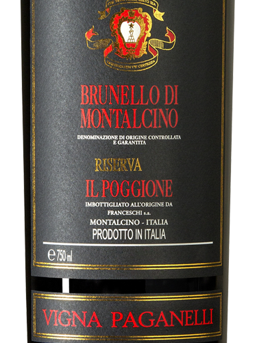 2019 Il Poggione Brunello di Montalcino Riserva Paganelli