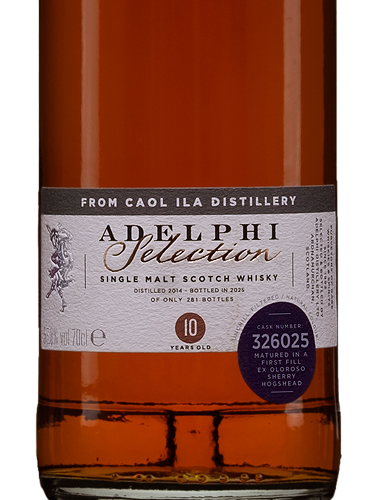 Adelphi Distillery Caol Ila 10yr Cask #326025 1st Fill Oloroso Single Malt Scotch