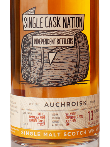Single Cask Nation 2010 Auchroisk 13yr Cask #172137 Single Malt Scotch