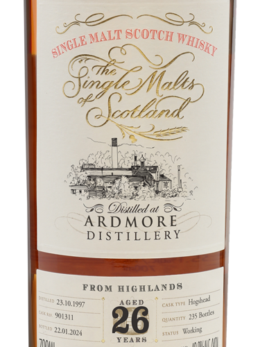 Single Malts of Scotland Ardmore 26yr 1997 Cask #901311 Scotch