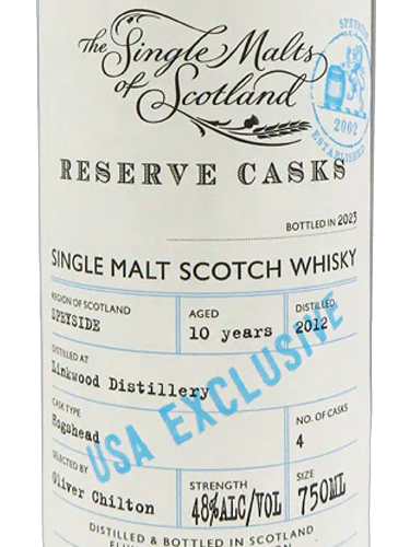 Linkwood 10yr 2012 Reserve Casks Single Malt Scotch