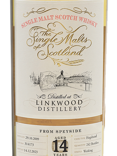Single Malts of Scotland Linkwood 14yr 2009 Cask 314173 Single Malt Scotch