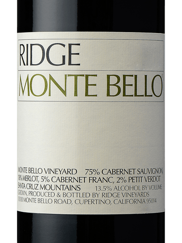 2016 Ridge Monte Bello